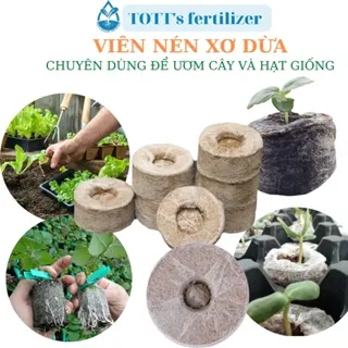 Viên Nén Xơ Dừa 5 viên Ươm Cây Giống TOTT's fertilizer