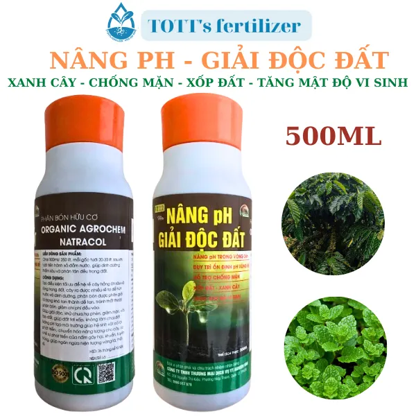Nâng pH giải độc đất chai 500ml TOTT's fertilizer