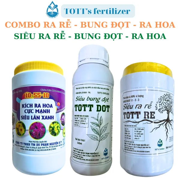 Phân bón lá kích thích mọc lá giúp cây bung đọt ra hoa combo 3 hũ 500gr(hoa-lá-rễ) TOTT’s fertilizer