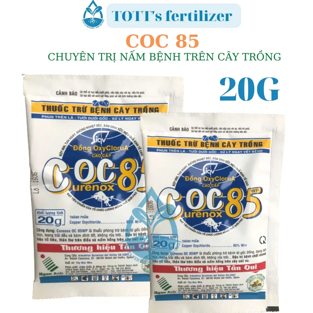 Thuốc trừ nấm bệnh trên cây kiểng COC85